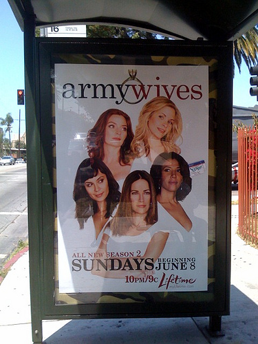 Picture of Army Wives at Bus Shelter