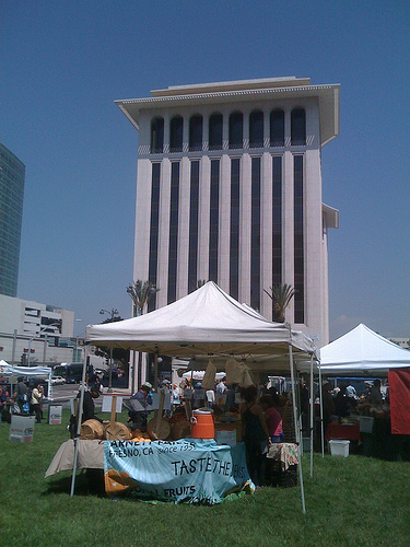 Wilshire Colonnade on Earth Day 2009 in Los Angeles