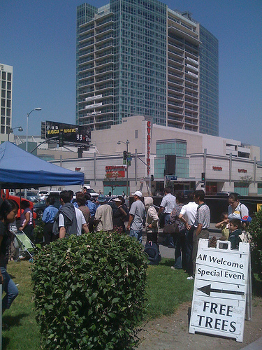 Free Trees on Earth Day 2009 at Wilshire Center