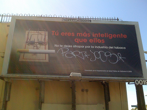 Clear Channel Spanish Anti-Smoking Billboard in Los Angeles