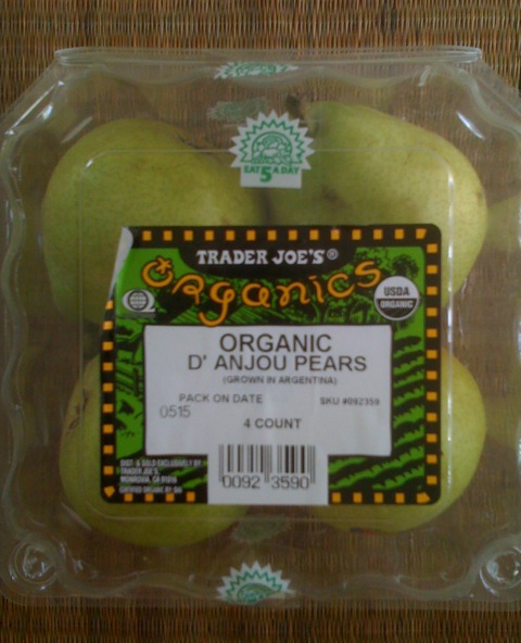 Trader Joe's Organic D'Anjou Pears from Argentina