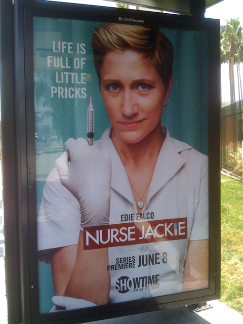 Edie Falco as Nurse Jackie on Showtime