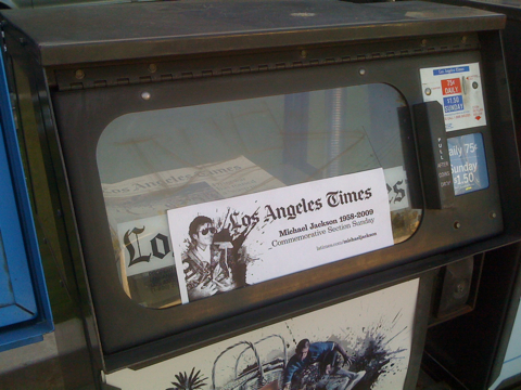 Michael Jackson sells Los Angeles Times